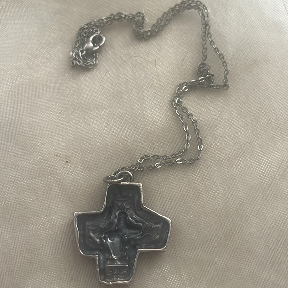 Dian Malouf sterling Silver Cross Pendant (vintage) - Picture 2 of 5